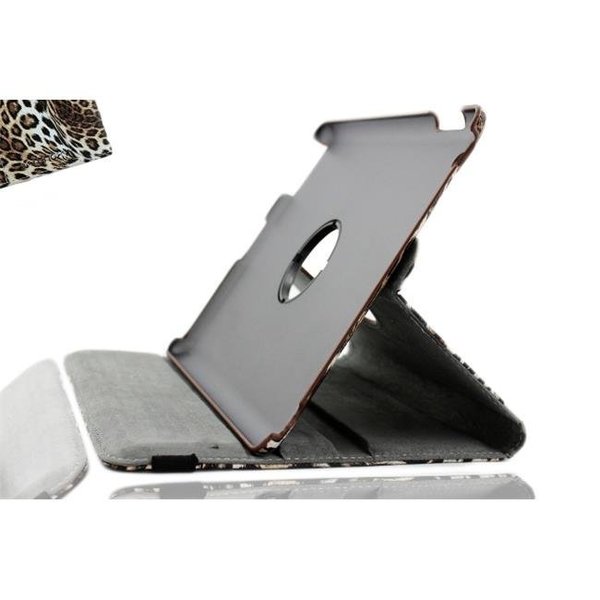 Sanoxy Sanoxy 360 Degrees Rotating PU Leather Case Stand for iPad 2; 3 & 4; Leopard Brown SNX-IPA2-360CS-LEOBRN